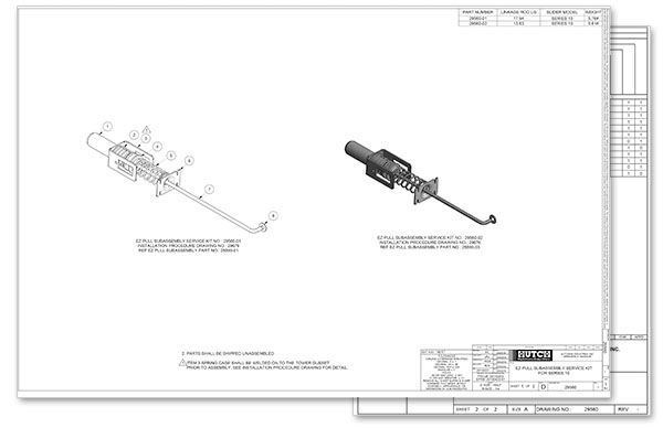 Hutchens Industries EZ Pull Sub Assembly 29560